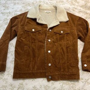 PacSun Brown Lightweight Corduroy Shirt Jacket